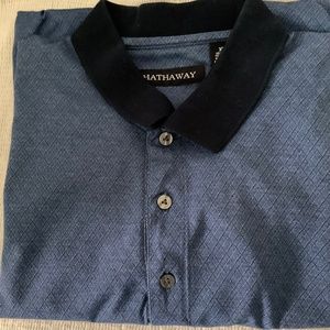 NWOT Hathaway Golf Polo Shirt Size XL Color: Blue